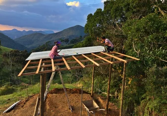 bio construction volunteer brazil nature